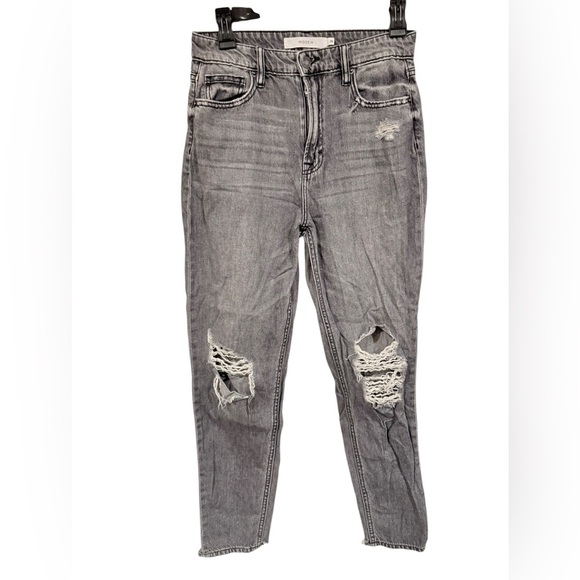 Hidden Denim - Hidden Distressed Skinny Jeans in Gray